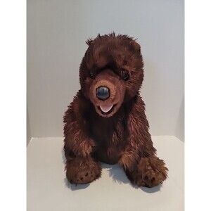 Disney Parks Grizzly Bear Brown Plush Puppet Hidden Mickey Stuffed Animal Toy